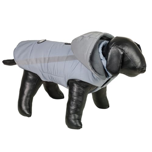 Abrigo para perros reflectante gris de 40 cm impermeable 2