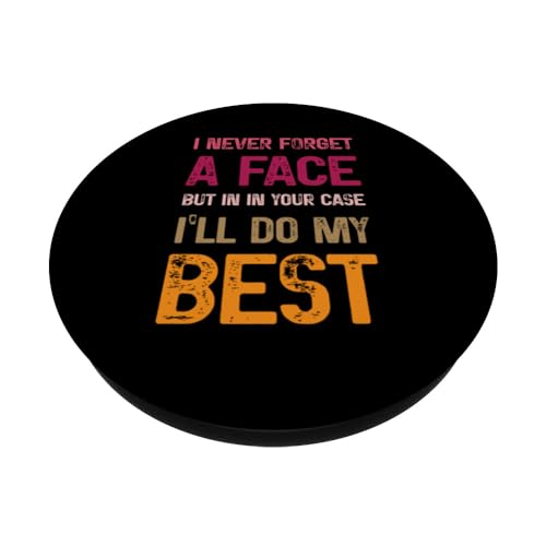 Funny Comeback s Never Forget a Face s Fall Colors PopSockets Swappable PopGrip, Black - Image 2