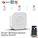 Lizusidtsy Tuya Zigbee Button Smart Scene Switch Intelligent Linkage Wireless Switch Automation Work with Smart Life, White