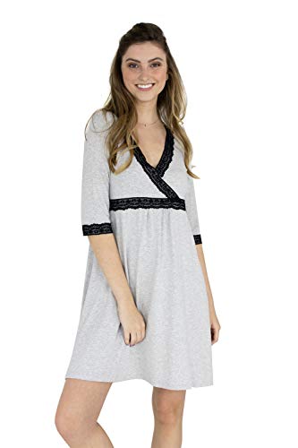 Camisola gestante e amamentação busto transpassado