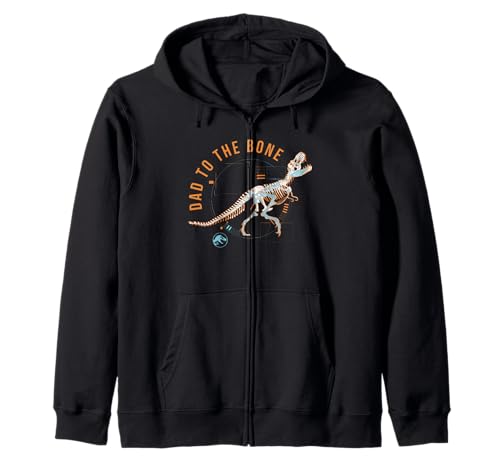 Sweat zippé Jurassic World T-Rex X-ray Dad To The Bone pull à capuche noir pour homme