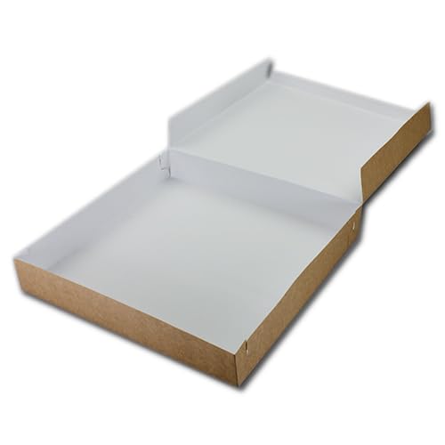 BrandNewCake® Caja para Tartas - 30x30x5 cm - Cartón Resistente - Pack de 50 Unidades - Color Marrón