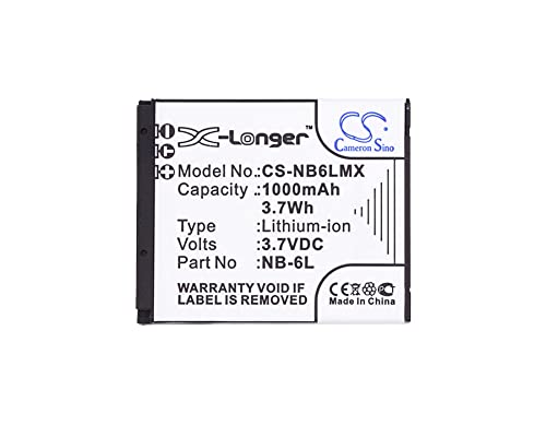 Cameron Sino Battery for Canon Digital IXUS 210, PowerShot SX280 HS, PowerShot SX500 is, PowerShot SX510 HS, IXUS 310 HS IXUS 105 is IXY 10S IXY 30S IXY 200F IXY Digital 110 is 850mAh