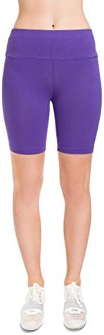 FUTURO FASHION Womens Cotton Rich 1/2 Leggings High Waisted Solid Cycling Pants Sports Gym LKW