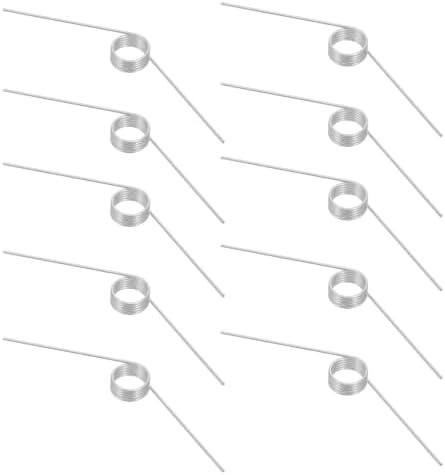 SHINEOFI 10pcs V-Shaped Torsion Spring 135 Degrees Stainless Steel 10mm Outer Hole Diameter and 1mm Wire Diameter, High Fatigue Resistance Compact Installation Spring Replacement Parts