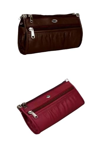Image of Trendy PU Multi Zip Pocket Daily Use Purse for Women Wallet Bag for Girls Clutches Bag for Women Multicolour Small Handbag Multi card slots phone pocket ladies purse