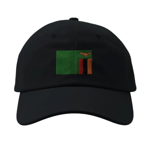 Casquette Drapeau de la Zambie Noir, le cadeau idéal pour passionnés