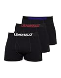 LEADHALO Merino Wool Mens Underwear, Mens Boxer Briefs Moisture Wicking Breathable with fly, Compression Boxers for Man for Athletic Sport Workout 3 Pack L