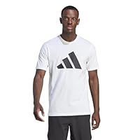 adidas Performance Train Essentials Feelready Logo Men's Training T-Shirt, White/Black, Medium