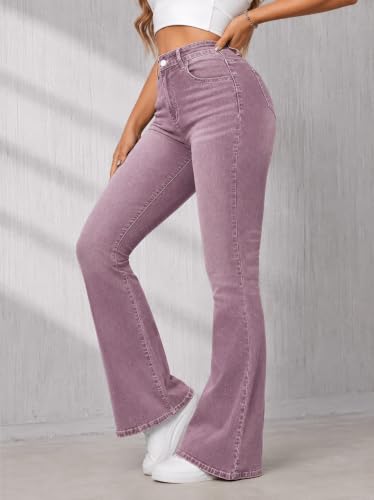Image of Ben Martin Women's High Waist Jeans || Flared Bell Bottom Bootcut Pants || Wide Leg Stretch Denim - Perfect for Travel, Party & Everyday Use Sizes 26 to 40 (0)