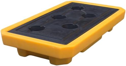 Stackable Oil Drum Tray - Anti-Slip Spill Containment Platform for Garage & Outdoor Storage - Modular Polyethylene Spill Pallets for Safe Leakproof Oil Drum Storage