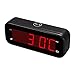 2 in 1 Alarm Clock, Indoor Thermometer, Digital Clock,Turn it Over, Temperature Display, 12/24Hr, °C / °F, Adjustable Brightness, Snooze, Battery Operated, Travel Clock, Alarm Clock for Bedroom