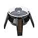 Gshod 2 STÜCKE Solar-Display-Ständer, automatisch um 360 ° drehbarer Drehteller, mit dualem Stromversorgungsdesign, spart Energie, für Schmuck, Uhren, Uhren, Kuchen, Vitrinen