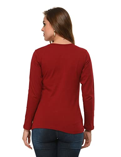Image of Frenchtrendz Women's 100% Cotton Full Sleeves Round Neck Top
