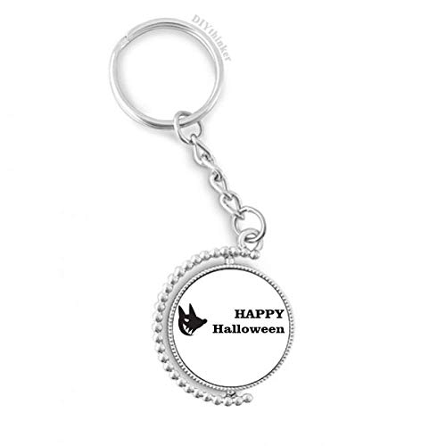 Porte-clé rotatif fantôme Halloween chien mignon multicouleur 3x9cm