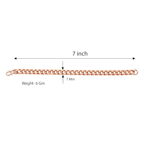 Buy Superstore18 health benificial Tamba Pure Copper Chain Bracelet – Elegant Woven Link Design, शुद्ध तांबा कॉपर चेन ब्रेसलेट for Men women, (SST3928BLDM) at Amazon.in - Image 7