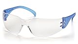Pyramex Safety Intruder Eyewear, Blue Temples, Clear Lens