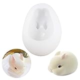 3D Rabbit Bunny Silicone Baking Mold for Cake Decorating – Handmade Food Grade Mold for Ice Cube Mold, Jelly, Biscuits, Chocolate, Candy, Cupcake, Soap, Fondant, Crayon, Lotion Bar