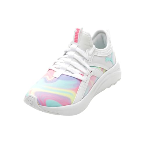 Image of PUMA Kids Girls Softride Sophia Lace Up Sneakers Shoes Casual - Multi, White