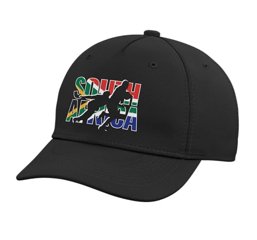 2021 South Africa Rugby Jersey Supporter Fans Kit Springboks Adjustable Printed Baseball Hat, Black