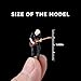 kivcmds Painted Figure 1:64 Scale Mini Model Trains Architectural Plastic People Figures Standing Bassist Figure Model,Suitable for Miniature Scenes(64beisishou)