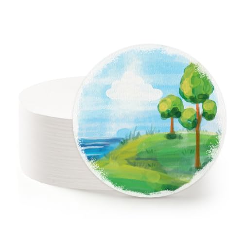 80 Sheets Round Watercolor Paper, 4 Inch, 110 Lb/230 GSM, White