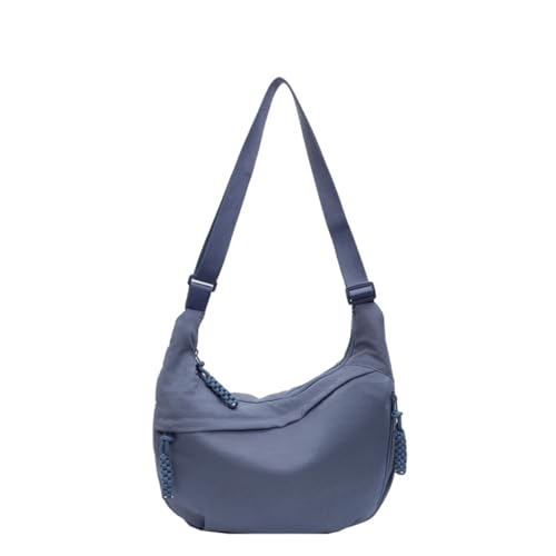 Image of Crossbody Nylon Crescent Bag for Women - Lightweight Small Hobo With 2 Pack Inner Dumpling Bag - Casual