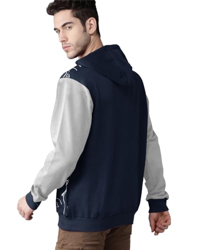 Image of EYEBOGLER Men's Printed Cotton Blend Hooded Neck Full Sleeves Sweatshirt