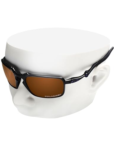 Image of OOWLIT Replacement Lenses Compatible with Oakley Badman OO6020 Sunglass Brown Polarized