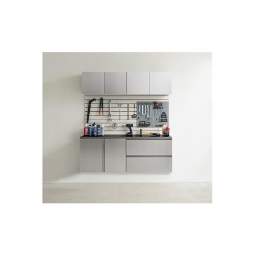 Image of Maykoosh Wall Mounted Storage Cabinet with Doors & Shelves Garage & Home Organization Wood /64x79x20 5 Piece Set