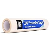 TapeManBlue Transfer Tape for Vinyl, 24 inch x 100 feet, Clear Film with Medium-High Tack Adhesive. American-Made Application Tape for Vinyl Graphics