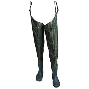 Q-Tac PVC Watstiefel mit Rutschfester Sohle, Anglerstiefel in der Größe 41 – 46