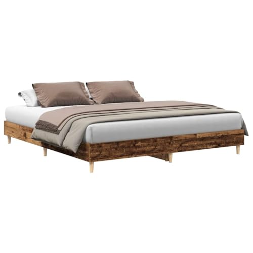 vidaXL Estructura de Cama sin colchón Madera Antigua 180x200 cm, Muebles de Dormitorio, Base de Cama, Cama Doble, Cama, armazón de Cama