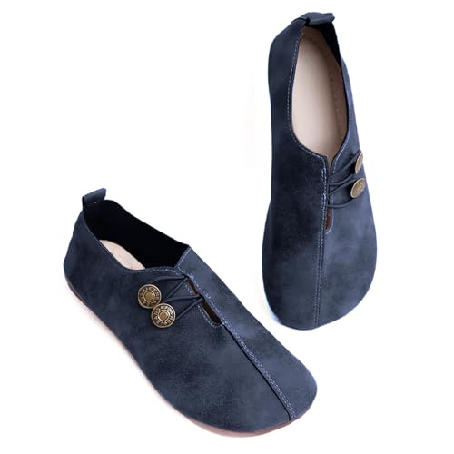 Flats Shoes for Women Round Toe Comfortable Ballet Flats Business Casual Work Slip On Dress Mary Jane Shoes Casual Dressy Walking Fashion Loafer Lightweight Breathable Outdoor Footwear