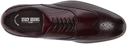 Stacy Adams Men's Dunbar-Wingtip Oxford, Burgundy, 9.5 M US | Image 4