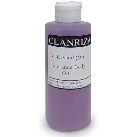CLANRIZA V' Crystal Natural Fragrance Body Oil - Pure & Natural Long-Lasting Perfume Oil for Women - Scented Body Oil for Skin - All-Day Fragrance & Body Care - Ideal Gift 1 Fl Oz Cover