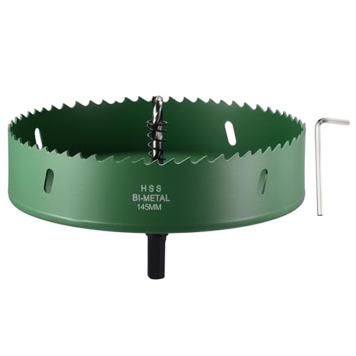 Scie cloche 145mm pour panneau PVC bois et découpe de tôle acier