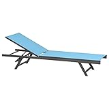 Siena Garden Liege Tropic, 194x60x98cm, Gestell: Aluminium, in anthrazit, Fläche: Ranotex-Gewebe in sky blue - 14