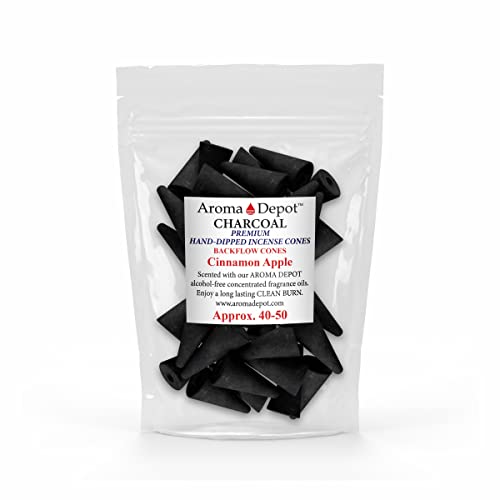 Aroma Depot Cinnamon Apple Charcoal Incense Cones #TOP28