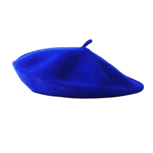 Béret pour femme chaud vintage uni chapeau de peintre hiver