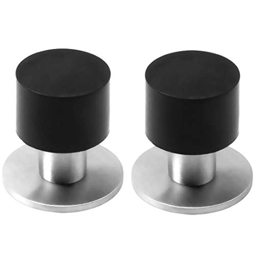 lulongyansf Topes Adhesivo para Trabajo Pesado de Acero Inoxidable tapón de Goma para Puertas con Adhesivos incluidos Pack de 2 Inicio de jardinería