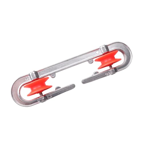 Stendibiancheria – compatto a puleggia per stendibiancheria, regolabile, resistente alla ruggine, per uso esterno/interno, le ruote in metallo mantengono le corde della biancheria al sicuro