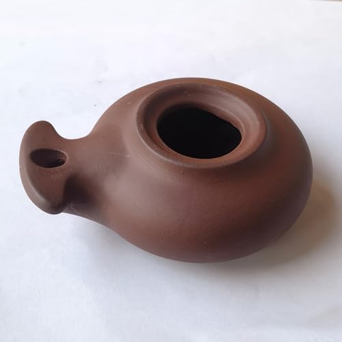 Handmade Clay Oil Lamp – Antique-Style Biblical Prayer Lantern, Christian