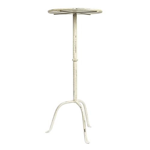 Image of Metal Martini Cocktail Table, Antique White