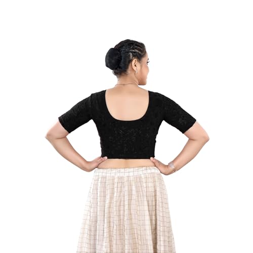 Image of Stay On Trend: Fashion Readymade Blouses for Women,Round Neckline Terry Jacquard Fabric.