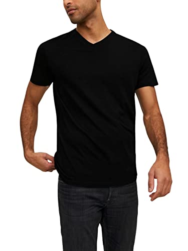 JACK & JONES Jjeorganic Basic Noos-Camiseta de Manga Corta con Cuello en V, Negro, XL para Hombre