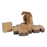 Pemtow 4x4x2 Small Shipping Boxes Set of 20, Brown Corrugated Cardboard Literature Mailer Box for Packaging, Mailing, Business
