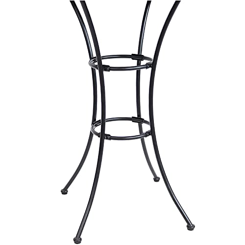 Sunnydaze Elegant Black Wrought Iron Bar Table - 30-Inch Diameter x 39.5 Inches Tall - Dining Table Only by Sunnydaze Decor - Image 5