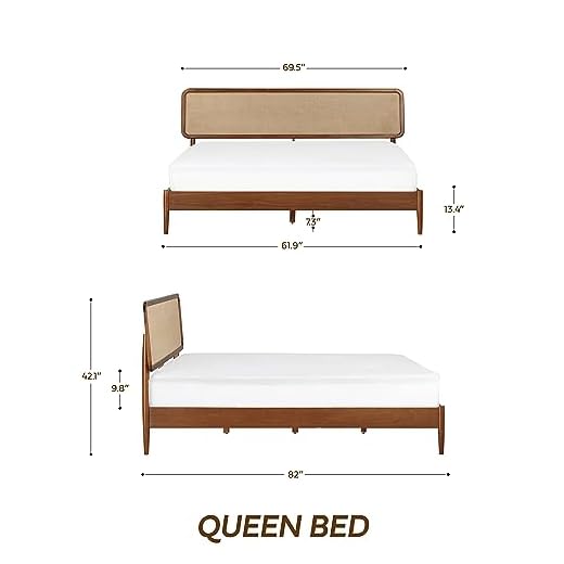 Elegant Lupin Wooden Bed Frame - Queen Size