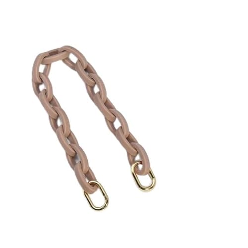 LPUKOI Chaîne portable de 40 cm pour sac à main en résine, sangle de sac à bandoulière de remplacement DIY, accessoires de ceinture - Rose foncé